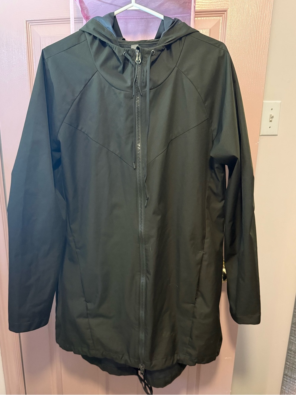 Hyba Hooded Water Repellant Jacket - olive green